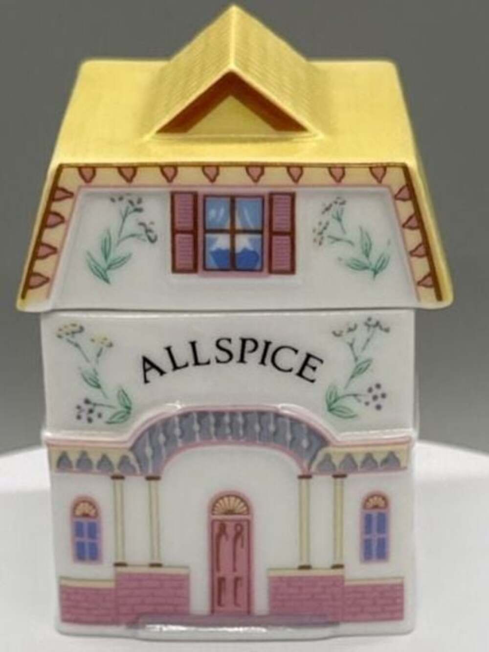 Lenox Spice Village 1989 Allspice House Jar w/ Lid Porcelain All Spice Vintage - Picture 6 of 16